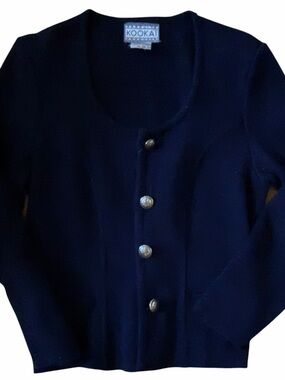 Vintage Kookai France Navy Blue Button Front cardigan S